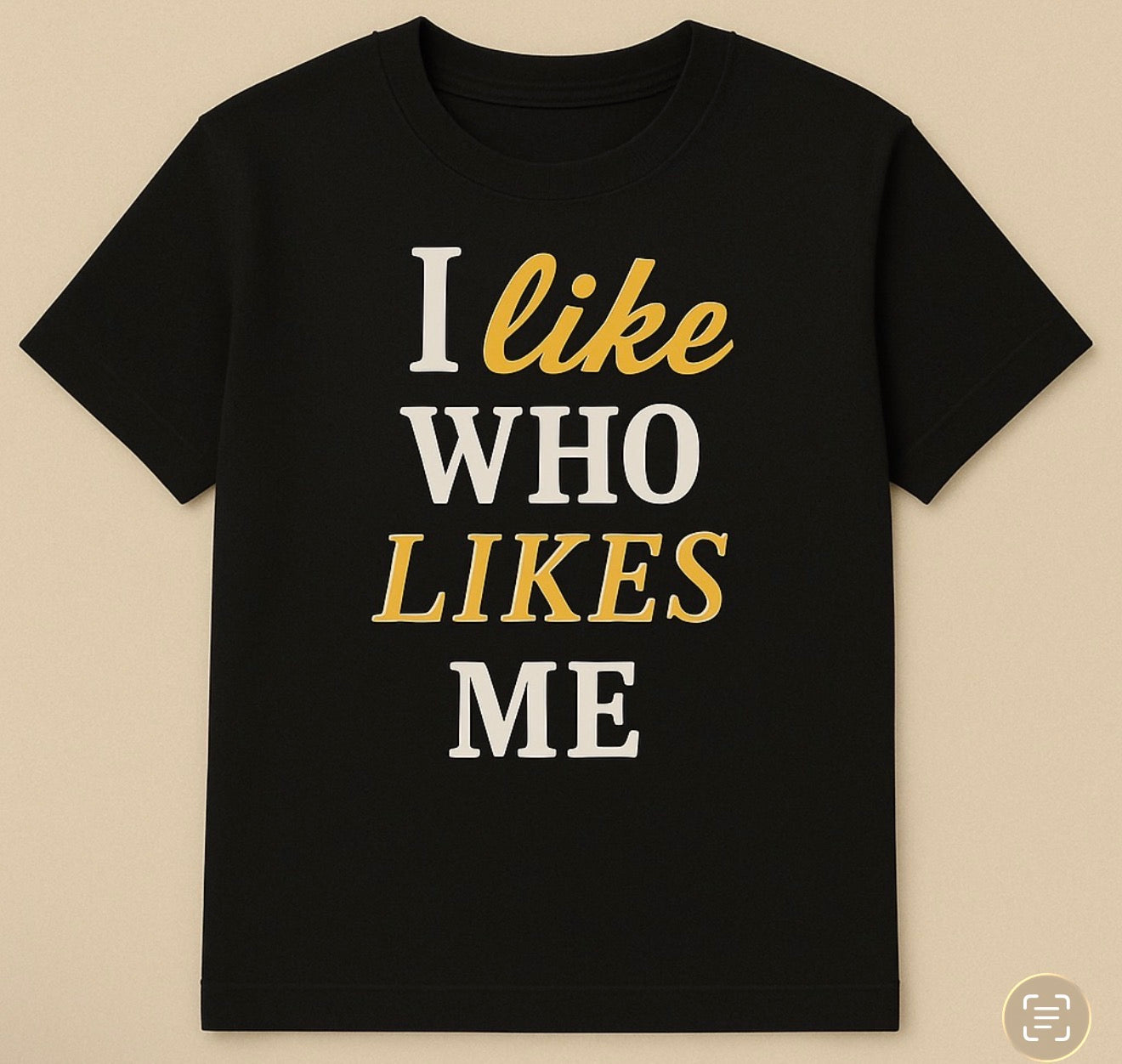 I Like Who Likes Me - Black / Yellow (unisex)